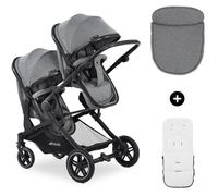 Hauck - Poussette double Atlantic Twin Melange Grey