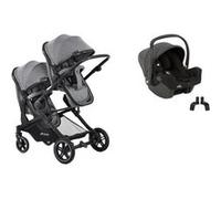 HAUCK - Poussette DUO double Atlantic Twin Grey + I-Snug 2 Shale Gris