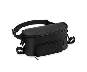 hauck Pushchair Hip Bag, Noir - 2en1 Sac de Rangement Poussette et Sac Banane pour Femmes et Hommes - Grand Organisateur Landau 17 x 11 x 32 cm - Fixation Facile - Longue Ceinture Réglable