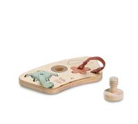 hauck Puzzle Bébé Play Puzzling S pour Plateau Play Tray, Tortue et Fleur | Pour chaises hautes Alph Bet et Arketa, formes en silicone alimentaire dès 10 mois, fixation poussette et cosy