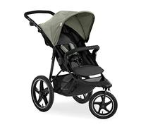 Hauck Runner 2, Mickey Mouse Olive - Poussette tout terrain robuste, roues pneumatiques XL, poussette style jogging et course à pied, avec housse de pluie