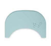 hauck Set de Table Enfant Silicone, Compatible Plateau Bebe Repas Alpha Click Tray pour Chaise Haute Bébé en Bois Alpha+ et Beta+, Lavable, Antidérapant, Anti-salissures, Menthe Renard