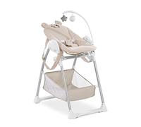 hauck Sit N Relax Chaise haute 2 en 1 Disney Winnie l'ourson Beige - Chaise haute pour bébé et enfant avec barre à jouets, plateau, panier et roues de la naissance jusqu'à 15 kg, légère, pliable,
