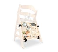hauck Tableau Activités Bebe pour Chaise Haute Bébé Alpha+, Beta+ et Arketa, Jouet Sensoriel à Partir de 10 Mois, pour Jouer et Apprendre, en Bois Certifié FSC®, Fixation Rapide par Scratch