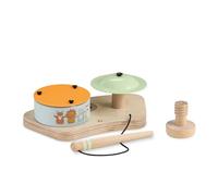 Hauck Tambour Bebe pour Plateau de Jeu Play Tray Chaise Alpha+, Beta+ et Arketa, Jouet en Bois à Partir de 10 Mois, Coordination Œil-Main, Motricité, Animaux Hauck