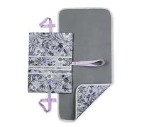 hauck Tapis a Langer de Voyage Bebe Change N Walk - Pochette a Langer Nomade à Attacher, Pliable, Portable, avec Compartiment pour Couches, Lavable - Floral Grey