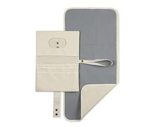 hauck Tapis a Langer de Voyage Bebe Change N Walk - Pochette a Langer Nomade à Attacher, Pliable, Portable, avec Compartiment pour Couches, Lavable - Beige