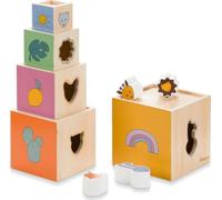 Hauck Tour d'empilage en bois avec formes - Stack N Rai