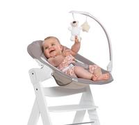 Hauck Transat Bebe Alpha Bouncer Deluxe Compatible Chaise Haute Bébé Alpha+ et Beta+, 2en1 Également Balancelle, de la Naissance à 9 kg, Arche d'Éveil, Réducteur d'Assise, Sand Beige