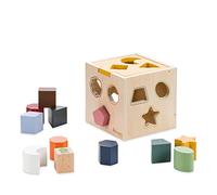 hauck Trieur de Forme Bebe Sort N Tidy, Cube d'Activité Bébé dès 1 An en Bois Durable (certifié FSC®), 12 Pièces, Stimule la Reconnaissance des Formes et la Concentration