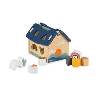 hauck Trieur de Formes Bébé Sort N Build, Cube d'Activité Bois, 8 Pièces | Jouet d'éveil dès 12 mois, encastrer et empiler, toit amovible pour ranger les formes, bois certifié FSC®