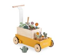 hauck Trotteur Bebe, Chariot de Marche Bois Learn to Walk avec Kit Jardinage Enfant, avec Frein, dès 12 Mois (Certifié FSC) - Jeux d'Apprentissage et de Motricité - Plant