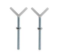 hauck Y-Spindel (2 Pièces) Adaptateur pour Rampes Rondes, Filetage 7,3 cm, Diamètre 10 cm - Compatible avec Barriere de Securite Enfant Clear Step Autoclose 2, Clear Step 2, Open N Stop 2, Blanc