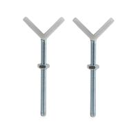 hauck Y-Spindel (2 Pièces) Adaptateur pour Rampes Rondes, Filetage 7,3 cm, Diamètre 10 cm - Compatible avec Barriere de Securite Enfant Clear Step Autoclose 2, Clear Step 2, Open N Stop 2, Blanc