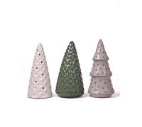 HAUCOZE 3pcs Noël Figurine Statue Moderne Décor Sculpture Arbre Arts Cadeau Maison Décorations Résine 15cm