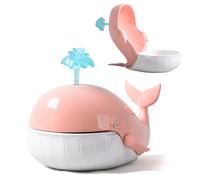 HAUCOZE Boite Biscuits Boîte à Bonbons, Baleine Sculpture Océan Statue Moderne Sculpture Cadeau Objet Decoratif pour Cookies Stockage Rose 23cm