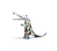 HAUCOZE Crocodile Figurine Statue Animal Décoration Cadeau Moderne Sculpture Arts Maison Décor pour Salon Bureau Resine 17cm