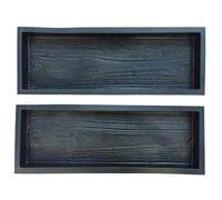 Haude Lot de 2 moules en bois vieilli pour pavage et béton