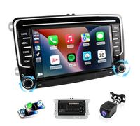 Haudio 2 DIN Autoradio,pour Voiture VW 2009-2012 Golf/Touran/Tiguan/Magotan/Passat/Scirocco|Skoda,Voiture avec sans Fil carplay & Android Auto,avec caméra de recul 1080P,GPS,Mirror Link,AUX,FM/AM
