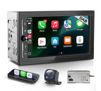 Haudio 7 Pouces Dab Autoradio 2 DIN CarPlay et Android Auto sans Fil,Écran Tactile HD,avec Caméra de Recul, Navigation GPS, AUX, FM/AM,Lecteur de Musique|Carplay Android Auto sans Fil Autoradio 2 Din