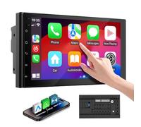 Haudio Autoradio 2 Din 7 Pouces Ecran Tactile HD, Apple CarPlay & Android Auto sans Fil, Bluetooth, Commande Volant | Universel(Pas de caméra de recul)