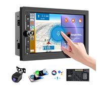 Haudio Autoradio 2 DIN avec écran Tactile (7") Compatible avec Apple CarPlay[Wireless]/Android Auto,avec Camera de Recul,Mirror Link, AUX, FM/AM Radio,Compatible Commandes au Volant|CarPlay Autoradio