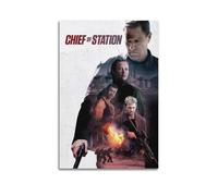 HAUEYQWUEGG Poster de chef de gare - Impression sur toile vintage pour salon, chambre à coucher - 30 x 45 cm - Style vintage