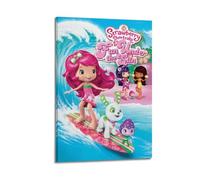 HAUEYQWUEGG Strawberry Shortcake's Berry Bitty Adventures Poster Esthétique Mur Art Toile Vintage Poster Peinture décorative pour la décoration de la pièce 60 x 90 cm Style de cadre