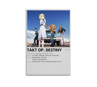 HAUEYQWUEGG TAKT OP. DESTINY Poster mural décoratif vintage sur toile pour salon, chambre à coucher, 30 x 45 cm, sans cadre