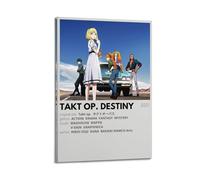 HAUEYQWUEGG TAKT OP. DESTINY Poster mural décoratif vintage sur toile pour salon, chambre à coucher, 40 x 60 cm avec cadre