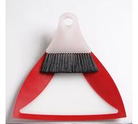 haug bürsten Flexi Ensemble de balayette - Rouge - Idéal comme balayette de table plus flexible - Avec balayette et pelle à poussière - En polyester - Peu encombrant - Dimensions : 27,5 x 24,7 x 10 cm