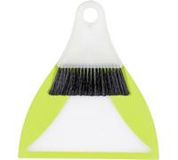 haug bürsten Flexi Kit de balayage, vert citron, idéal comme balayette de table plus flexible, avec balayette et pelle à poussière, en polyester, peu encombrant, dimensions : 27,5 x 24,7 x 10 cm