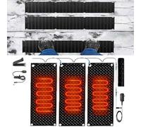 HAUJGG Tapis de déneigement for escaliers extérieurs - Tapis antidérapants en Caoutchouc avec Cordon d'alimentation for l'hiver (3 pièces 30 x 60 cm/12 x 24 Pouces)(30x120cmx3Pcs)