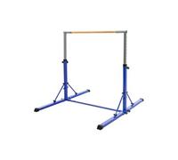 Hauki Barre de Gymnastique Pliable pour Enfants, Bleu, Réglable en Hauteur 95,5-150 cm,