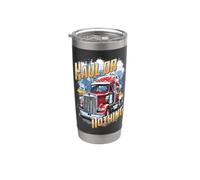 Haul Or Nothing Pun Semi-Truck Driver Big Rig Trucker Pride Gobelet isotherme en acier inoxydable double paroi