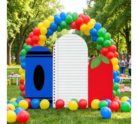 Haull Ensemble de décorations pour carnet de notes de rentrée scolaire, lot de 9 à 1,2 m/1,5 m/1,8 m pour premier jour d'école, support pour cabine photo pour enseignant, fête de bienvenue