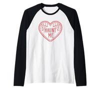Haunt Me Motif cœur en Toile d'araignée Manche Raglan