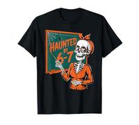 Haunted by 6-7 Professeur de Maths Halloween Squelette T-Shirt