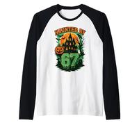 Haunted by 67 Six Seven Costume Amusant pour Halloween Manche Raglan