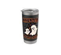 Haunted by My Child Funny Ghost Halloween Men Women Gobelet isotherme en acier inoxydable double paroi
