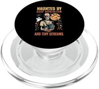 Haunted by Sleep Deprivation and Tiny Screams Born Dad des années 90 PopSockets PopGrip pour MagSafe