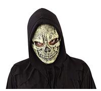 Haunted House Rubies Masque tête de mort sinistre pour adulte, accessoire, accessoire de déguisement, couleur blanc, squeletons pour Halloween, cosplay, fêtes carnaval