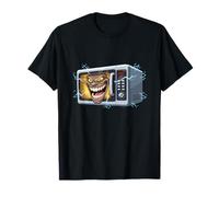 Haunted Kitchen Crazy Micro-Ondes Motif Visage de Monstre T-Shirt