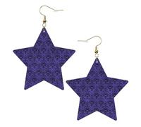 Haunted Mansion Boucles d'oreilles tendance pour femme, boucles d'oreilles pendantes célestes, bijoux en forme d'étoile pour un usage polyvalent, One Size, Cuir
