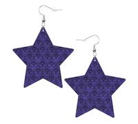 Haunted Mansion Boucles d'oreilles tendance pour femme, boucles d'oreilles pendantes célestes, bijoux en forme d'étoile pour un usage polyvalent, One Size, Cuir