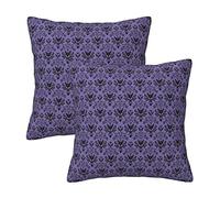 Haunted Mansion Lot de 2 housses de coussin carrées modernes pour décoration d'intérieur, canapé, chambre à coucher, canapé - 45 x 45 cm
