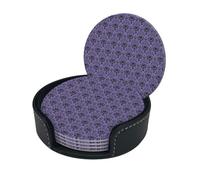 Haunted Mansion Lot de 6 dessous de verre pour boissons avec support, élégants et simples pour table basse, excellent cadeau de pendaison de crémaillère