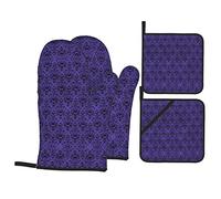 Haunted Mansion Lot de gants de cuisine et maniques résistants à la chaleur Motif manoir hanté