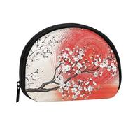Haunted The Mansion - Porte-monnaie pour femme - Joli petit portefeuille avec fermeture éclair, Réflexion japonaise du soleil, One Size, Pochette à monnaie