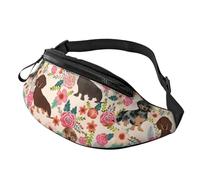 Haunted The Mansion Sac banane imprimé avec prise casque et ceinture réglable pour voyage, course à pied, jogging, entraînement, randonnée, Teckel, One Size, Imprimé